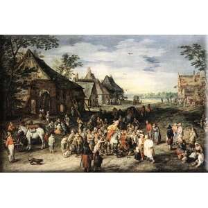   16x11 Streched Canvas Art by Brueghel, Jan the Elder: Home & Kitchen