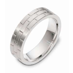   , Engraved Link Style 6MM Wedding Band (sz 8.5) Gembrooke Jewelry