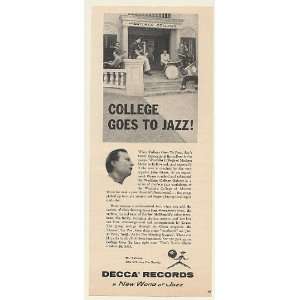 1956 Westlake College Goes to Jazz Decca Records Print Ad 
