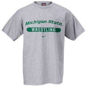  Nike Michigan State Spartans Ash Wrestling Locker Room T 