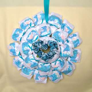 Baby Shower Gift Diaper Cake Wreath! CUSTOM! 5 colors!  