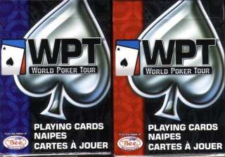 DECKS World Poker Tour WPT playing cards red blue  