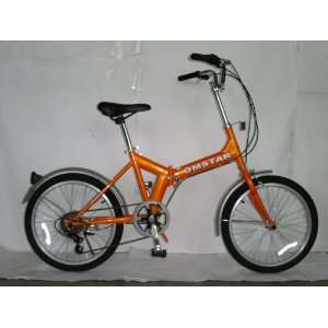  20 Folding Bike 6 Shimano Speed Orange: Sports & Outdoors
