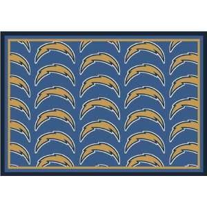  NFL Team Repeat Rug   San Diego Chargers (Blue Bkgrd 