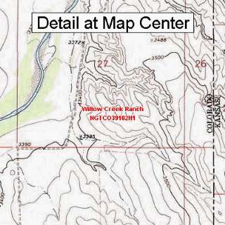  USGS Topographic Quadrangle Map   Willow Creek Ranch 