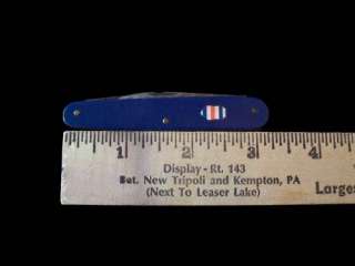 Vintage German Zak Blue Celluloid Pocket Knife Rwb  