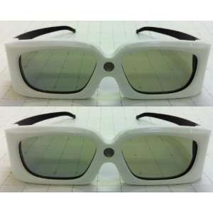   Eagle 510s   2 White 3D DLP Link Active Shutter Glasses Electronics