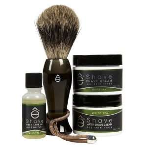 eShave Essentials Set with Fine Shave Brush (Smoke)   Verbena Lime
