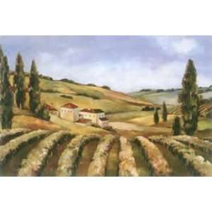  John Milan: 32W by 21H : Chianti Afternoon II CANVAS 