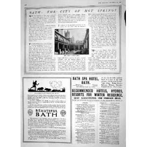   : 1914 GREAT ROMAN BATH HOT SPRINGS SPA HOTEL ADVERT: Home & Kitchen