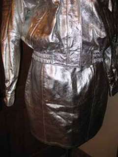 Silver Leather Lillie Rubin 2pc Suit *Pageant Drag Queen*  