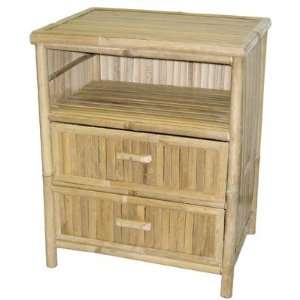  Bamboo54 Natural Bamboo Table/Stand with 2 Drawers 5478 