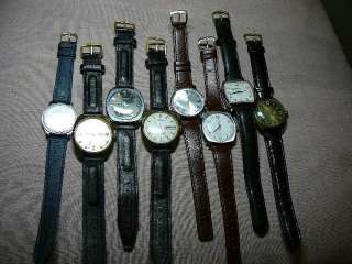 Mixed Lot of 8 Vintage soviet russian Wriswatches  
