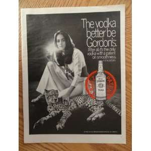 1969 Gordons Vodka (the vodka better be Gordons) magazine print ad 