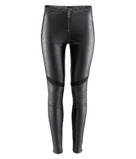 GIRL WITH THE DRAGON TATTOO FAUX LEATHER PANTS Black sz US 10/Eu 