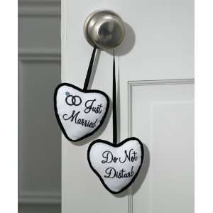  Do Not Disturb   Just Married Heart Shaped Door Hanger 