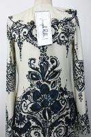Joseph Ribkoff Navy/Beige Floral Print Cardigan/Cover Up Size 8 New 