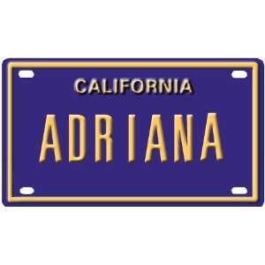  Adriana Mini Personalized California License Plate 