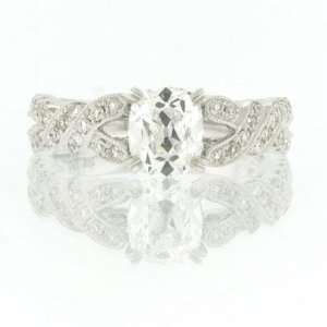   Antique Cushion Brilliant Diamond Engagement Anniversary Ring: Mark