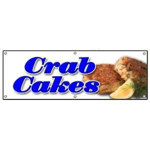  72 CRAB CAKES BANNER SIGN crabs cake maryland seafood 