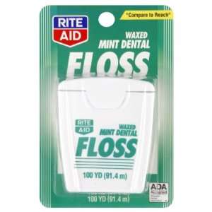  Rite Aid Floss, Dental, Waxed, Mint, 1 ct: Health 