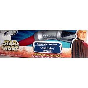  Clone Wars Count Dookus Electronic Lightsaber: Toys 