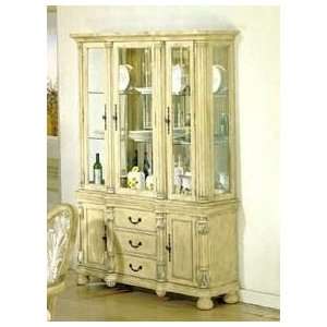  Coronado Antique White Silver Brushed Buffet and Hutch Set 