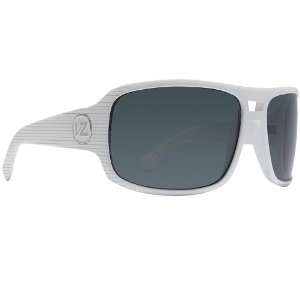   Sunglasses   Color: White Satin Stripes/Grey, Size: One Size Fits All