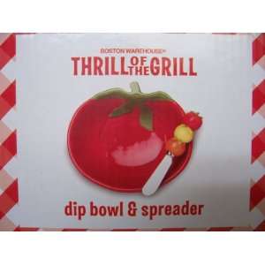   Thrill of the Grill Dip Bowl & Spreader Set: Kitchen & Dining