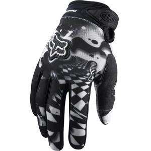    Fox Racing Dirtpaw Checked Out Gloves   8/White/Black: Automotive