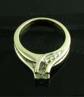 22ctw Genuine Diamond Engagement Ring   14k White Gold Princess Cut 