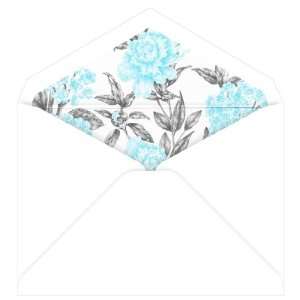     Tiffany White Aqua Botanical Lined (50 Pack): Office Products