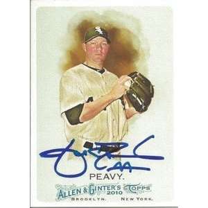  Jake Peavy Signed White Sox 2010 Allen Ginter Card: Sports 