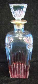 RYE Whiskey Colored Glass Bottle Decanter Western Bar Back Art Deco 