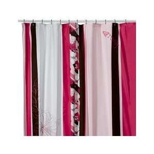    Roxy FLIRT Pink Hibiscus FABRIC Shower Curtain: Home & Kitchen