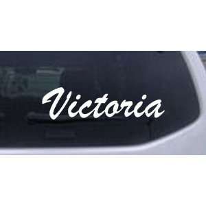  Victoria Car Window Wall Laptop Decal Sticker    White 3in 
