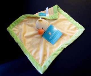Tiddliwinks Yellow Green Duck Baby Security Blanket  