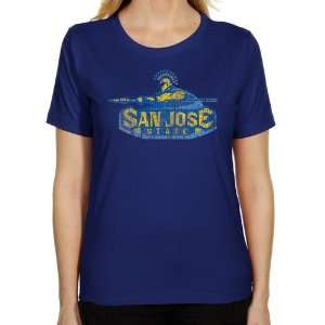 San Jose State Spartans Ladies Distressed Primary Classic Fit T Shirt 