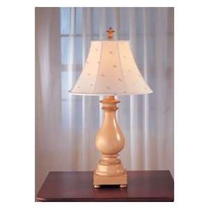  Turned Wood Tole Tole Yellow Accent Lamp