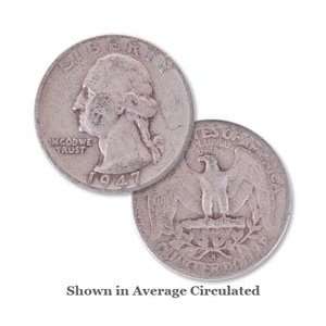  1947 S Washington Quarter    Circulated   Silver 