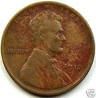 1917 P Very Fine Lincoln Wheat Cent.#5193  