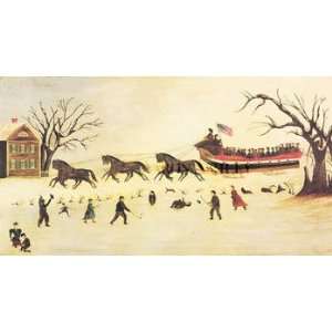  Suffragettes Taking A Sleigh Ride   Anonymous 24x13 CANVAS 