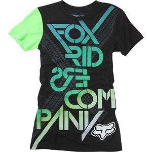  Fox Racing Womens Weird Science T Shirt   Medium/Black 