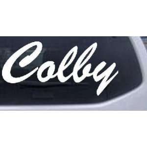  Colby Names Car Window Wall Laptop Decal Sticker    White 