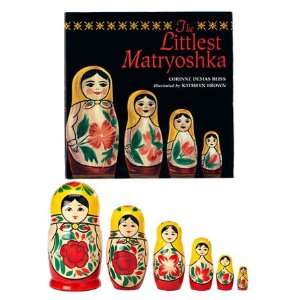  The Littlest Matryoshka Book with Hand Crafted Traditional 
