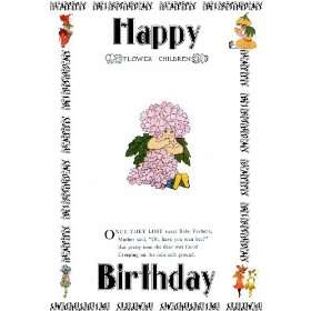  Flower Children 6 x 4 Art Greetings Card Verbena