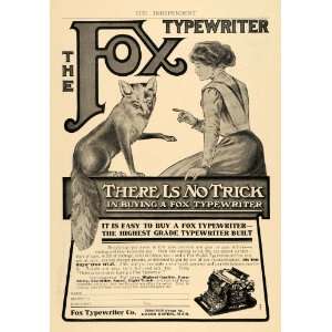 1911 Ad Fox Typewriter Grand Rapids MI Automatic Touch   Original 