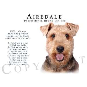  Airedale Human Trainer Mouse Pad Dog Mousepad: Kitchen 