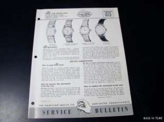 Original Vintage HAMILTON SERVICE BULLETIN 201 D CLD Watch Case 