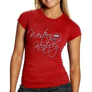  Western Kentucky Hilltoppers Ladies Red Script T shirt 